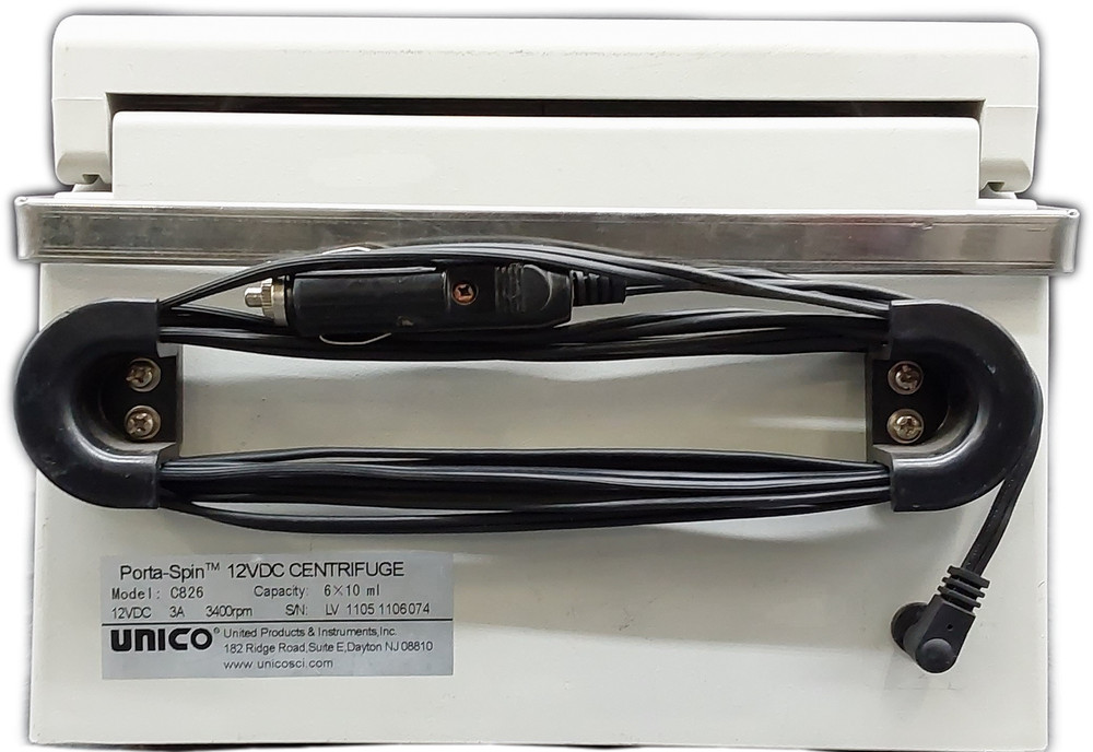 Unico Porta-Spin Microcentrifuge 12VDC Fixed-Angle Rotor