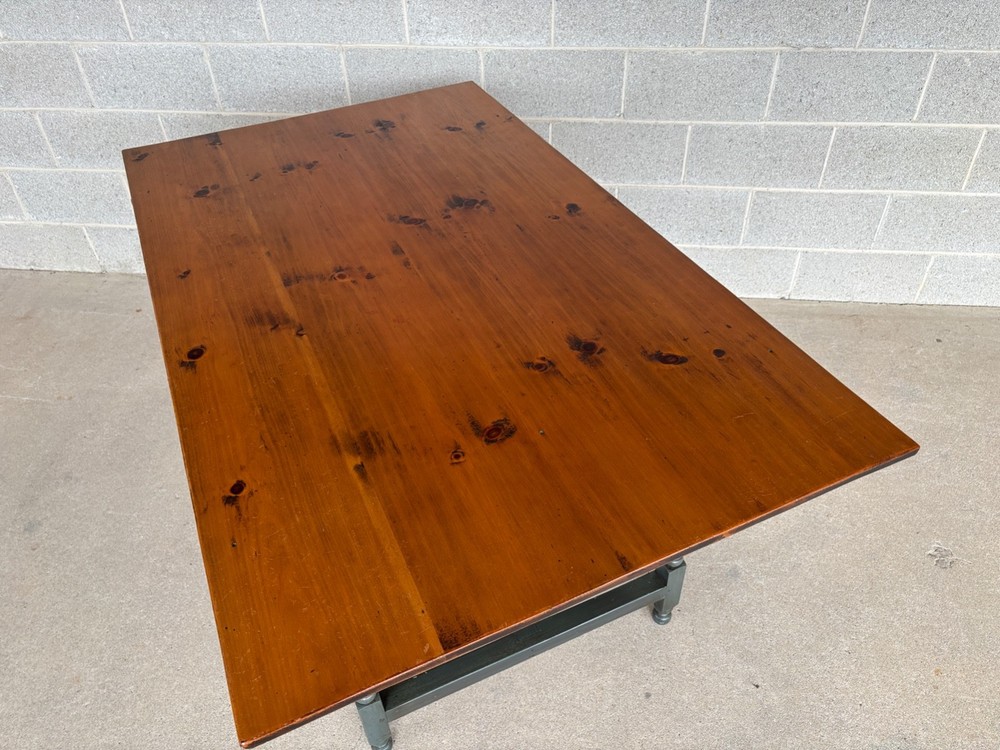 STEPHEN VON HOHEN HAND MADE PIN DOWELLED PINE 60" DINING TABLE