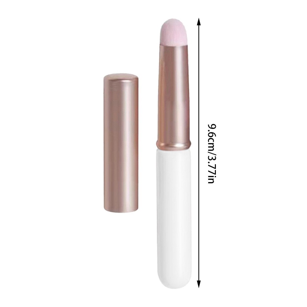 Silicone Makeup Brush Set with Lid, Portable Soft Angled Lip