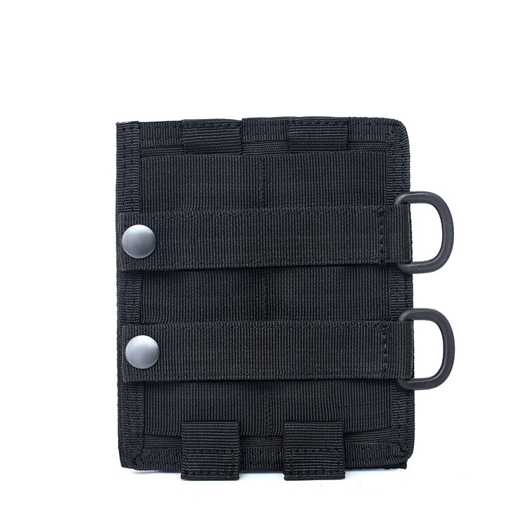 Hook & Loop Panel MOLLE Patch Converter Adapter with Tactical Mesh Pouch Kit Bag