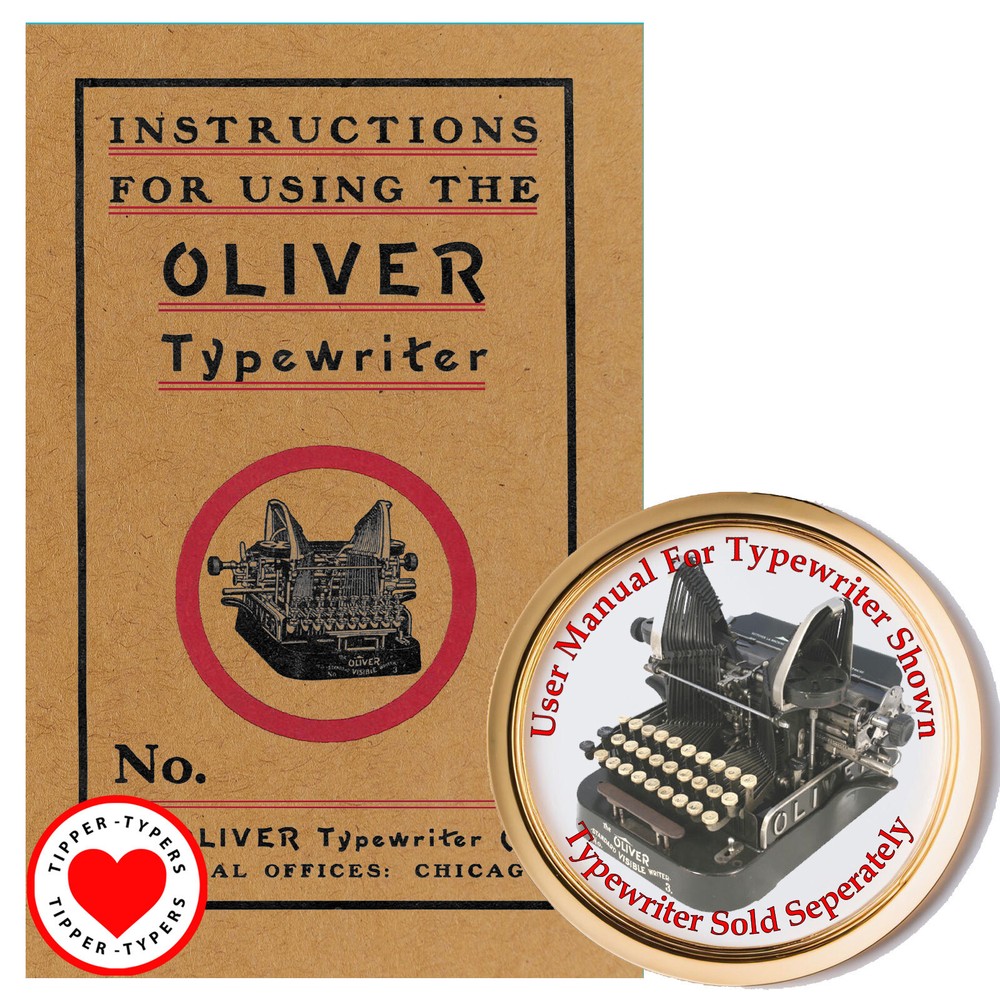 Oliver 3 Typewriter User Manual Instruction Owner's Guide Booklet Number Three