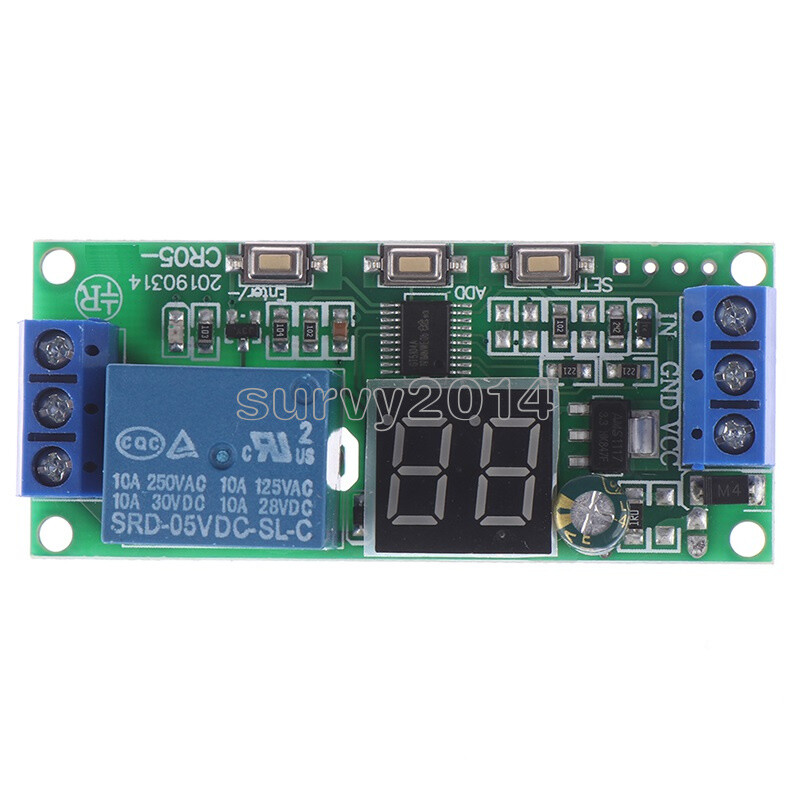 Multifunction Digital Time Infinite Delay Switch Timer Relay Module DC5V 12V 24V