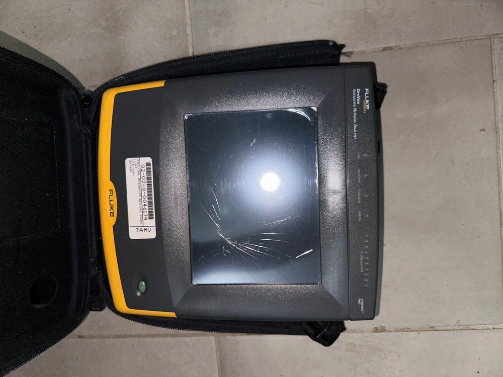 FLUKE OPTIVIEW ETHERNET PRO NETWORK ANALYZER Untested Cracked Screen