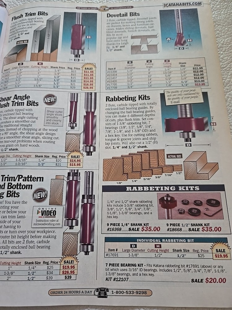 MLCS Woodworking Catalog Order Form Parts List 2008