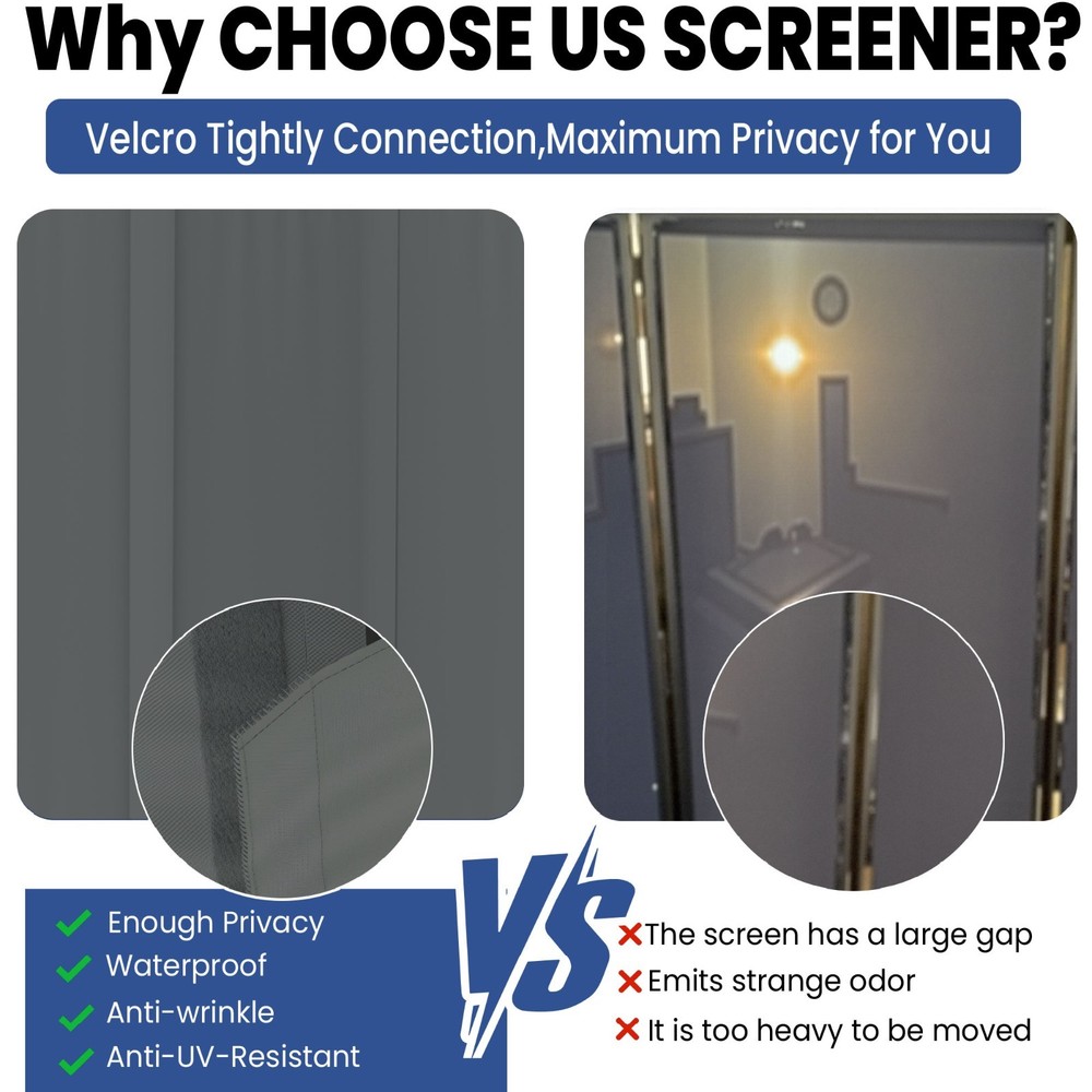 Upgraded Seamless Room Divider 4-Panel Folding Privacy Screen Room Partition