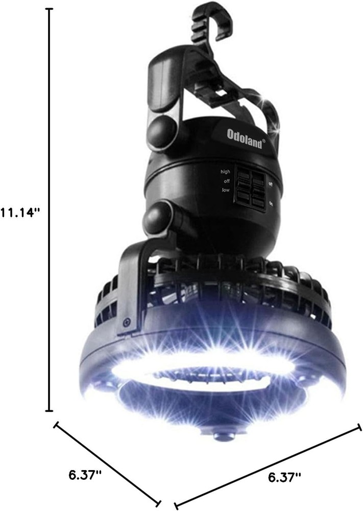 Multi-Functional LED Lantern with Ceiling Fan for Camping - Lightweight Design