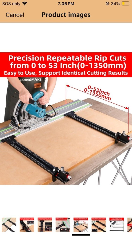 GOINGMAKE Precision Micro Adjustable Flip Stop Jig, 0.001" Accuracy, 53"