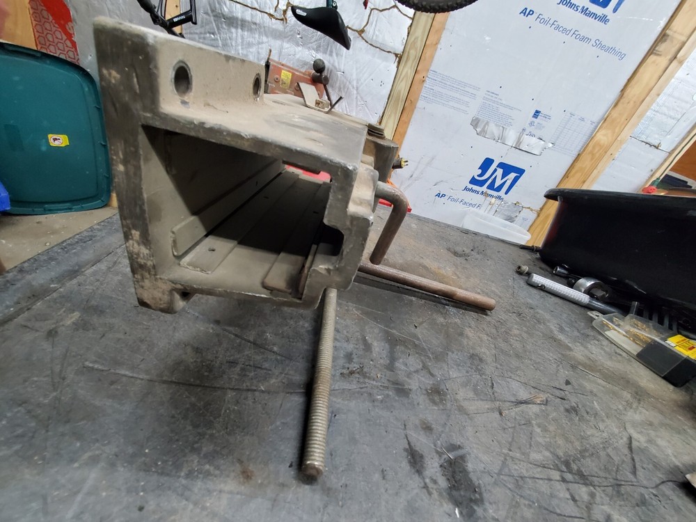 CORE DRILL stand Carriage assembly MOTOR MOUNT & 4 handle Crank Wheel Silver