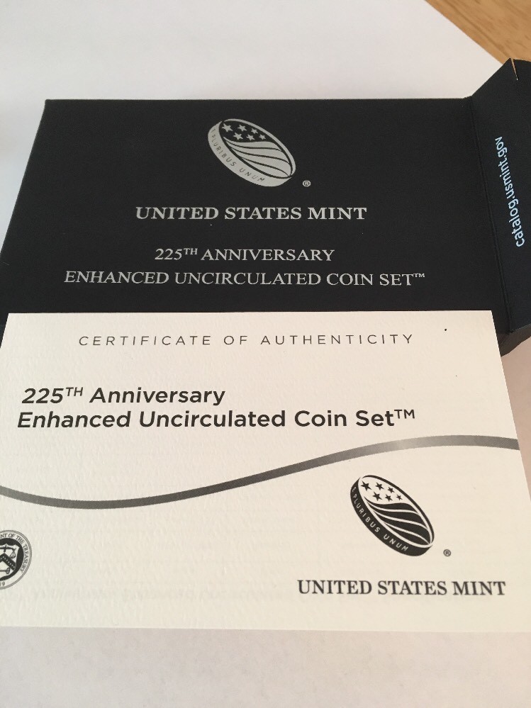 225th anniversary enhanced uncirculated coin set