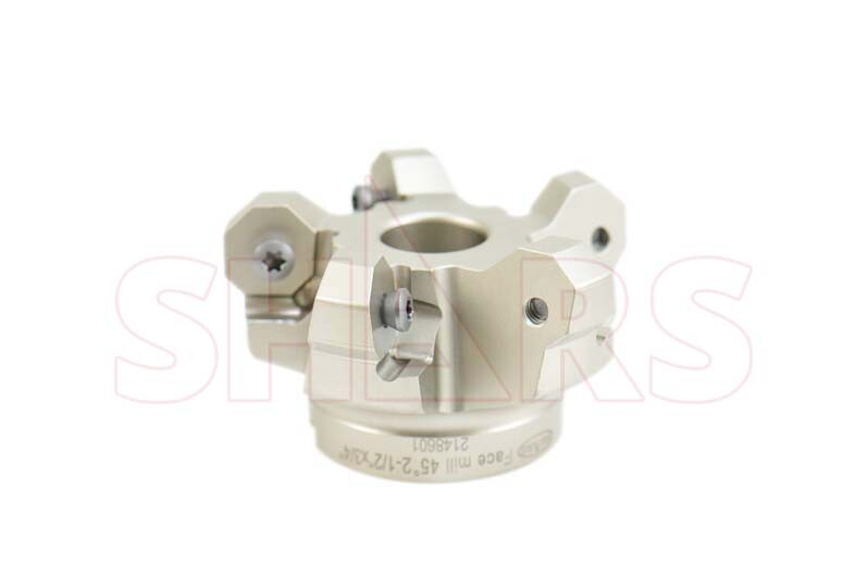 2.5" 45° Indexable Face Mill W/Certificate + 5 ONHU Inserts R[