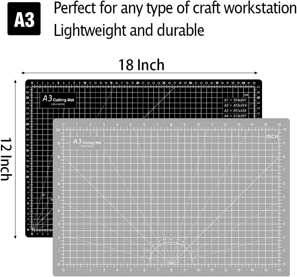 Thickened 18x12 Craft Cutting Mat - Self-Healing & Versatile for DIY Projects