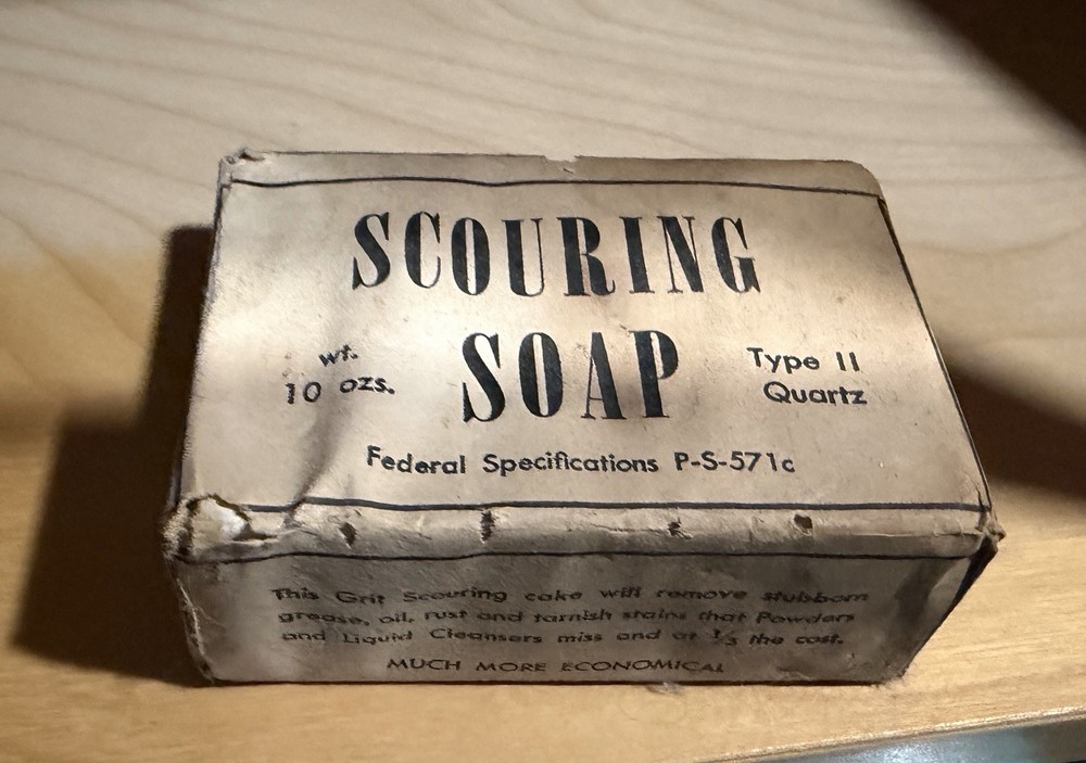 1930s- 1950s Type 2 Quartz Scouring Soap WWII