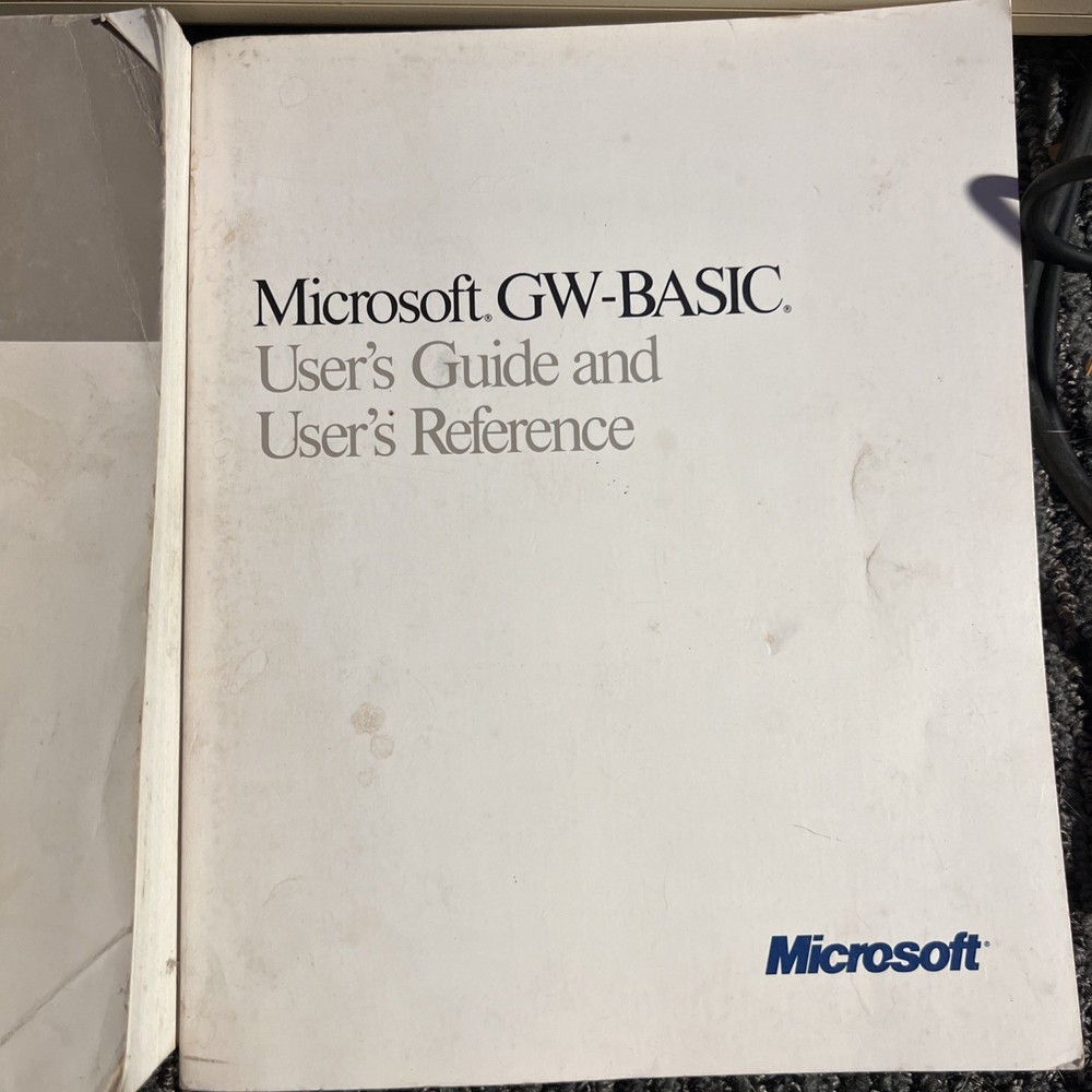 Microsoft GW-BASIC Interpreter User's Guide and Reference Computer Manual Book