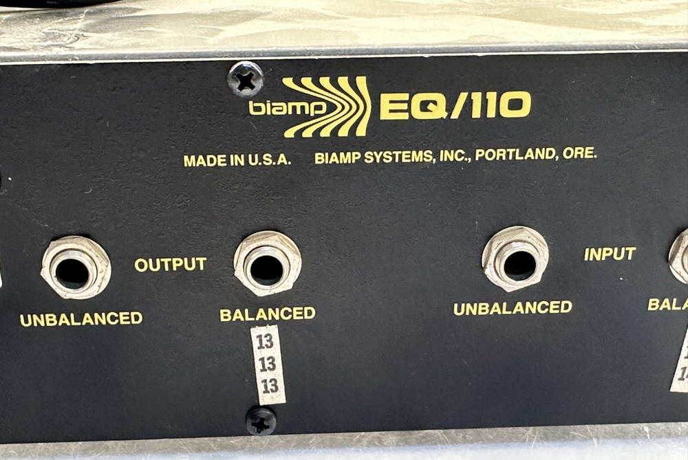 Biamp-10 band Equalizer Model EQ110