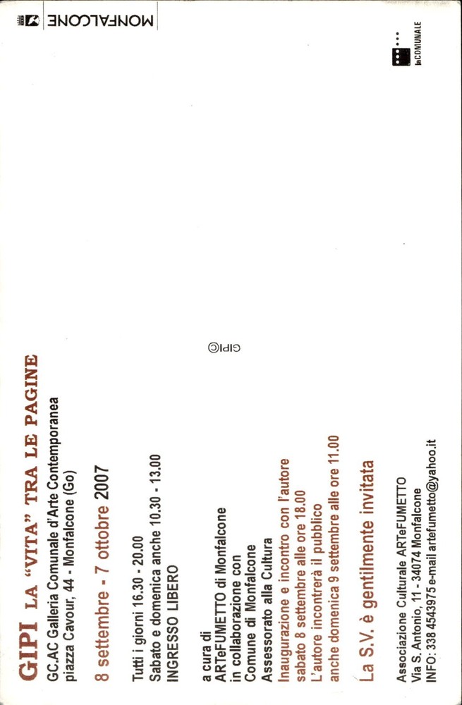 postcard Gipi, life between pages 1