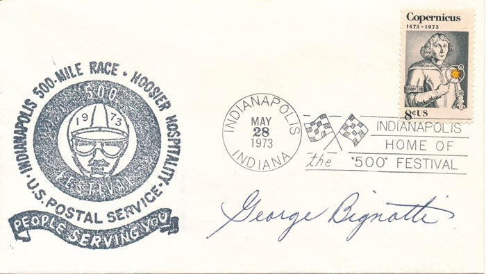 George BIGNOTTI / Signed Postal Cover