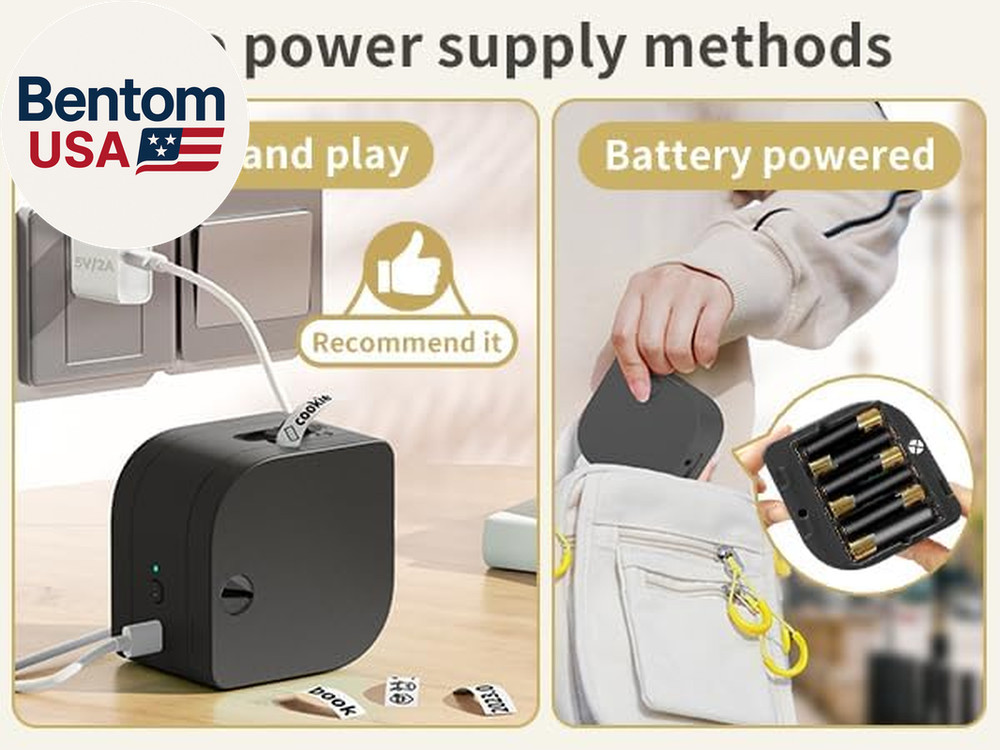 Label Maker Machine with Tape, P12 Bluetooth Small Label Maker with Multiple Tem