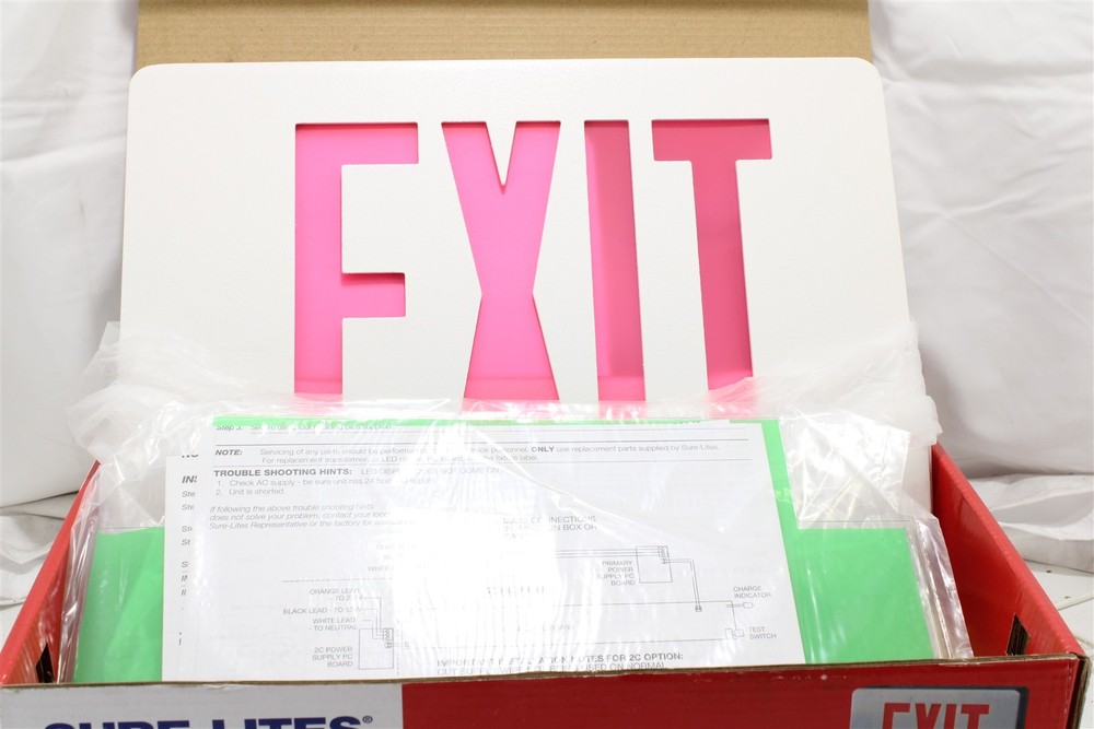 Cooper CX61WH LED Exit Sign | Single Face | Red/Green Letters | 120V AC