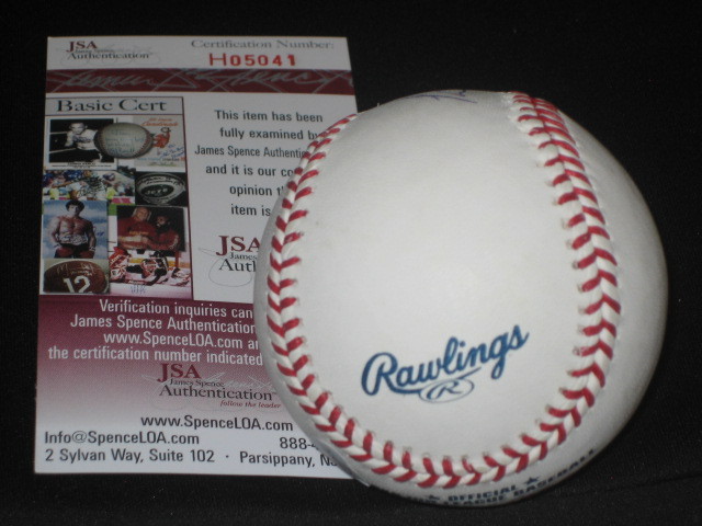 PAUL McANULTY PADRES SIGNED AUTOGRAPHED AUTHENTIC RAWLINGS OML BASEBALL JSA COA