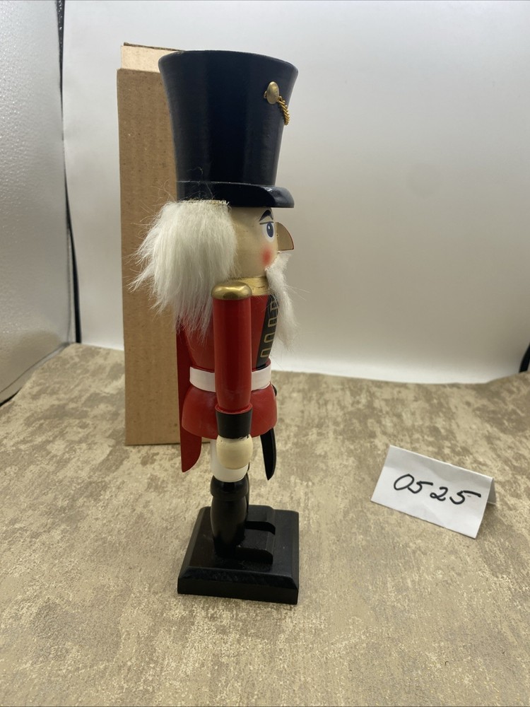 10" Wood Soldier Nutcracker With Sword & Box