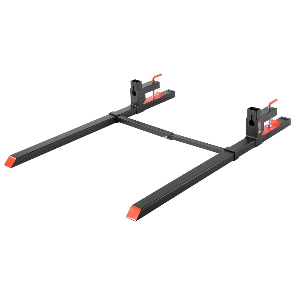 VEVOR 60" 2000 lbs Pallet Fork Clamp on Tractor Forks with Stabilizer Bar