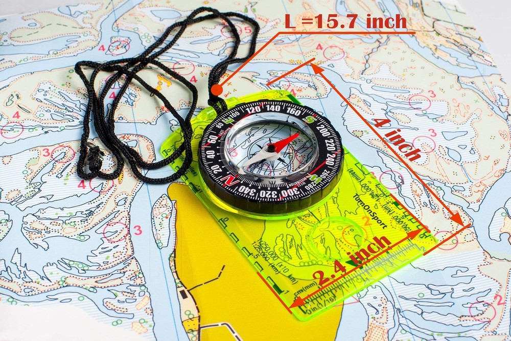 Orienteering Compass Hiking Backpacking Compass Advanced Scout Compass for ...