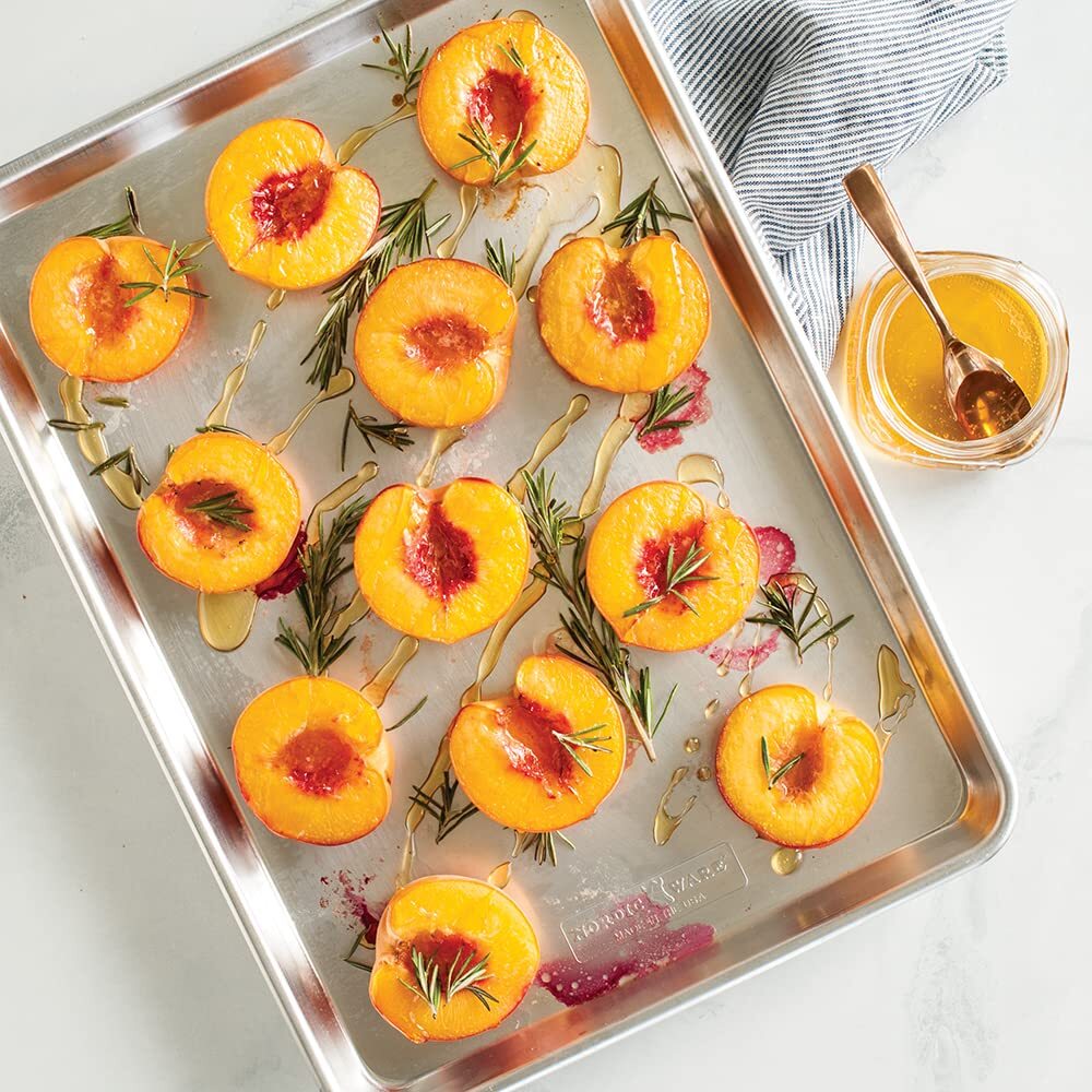 Natural Aluminum Half Sheet Pan 2 Pack Durable Rust Resistant Baking Enjoyment