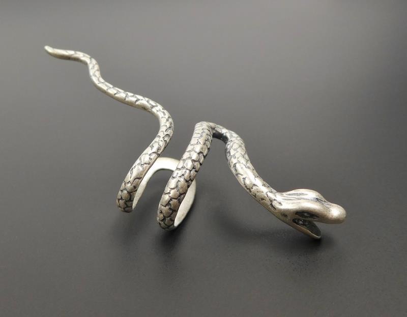 SINGLE Sterling Silver Snake Earring Ear Cuff Non Percing Unique Gothic Punk