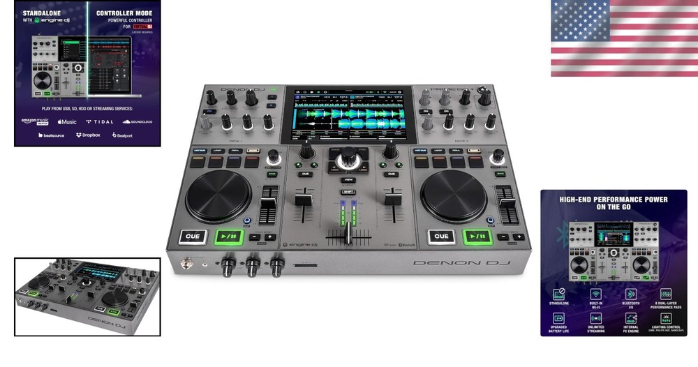 Compact PRIME GO+ DJ Controller with 7" Touch Screen & 100+ Million Track Access