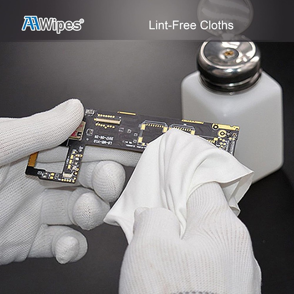 High-Strength Poly Wipes 400 Pcs - Laser Sealed & Class 100 Quality