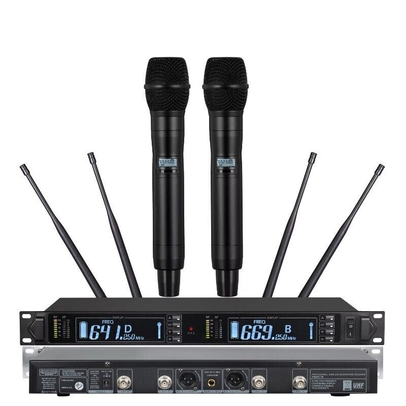 Long Range Uhf Professional Wireless Microphone Cordless For Stage Performance-