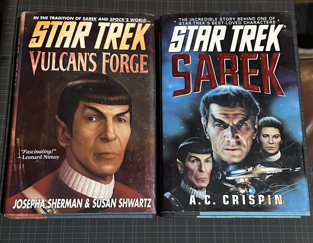 Star Trek Books SAREK (signed”) & VULCANS FORGE