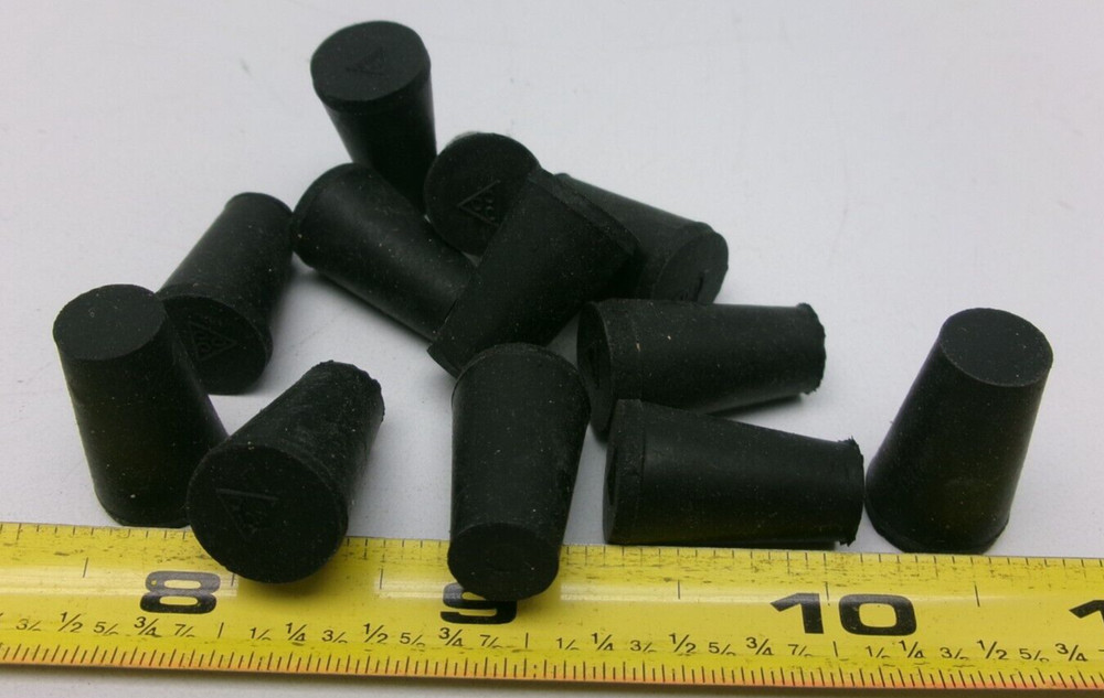 Plasticoid Thomas Scientific Solid Tapered Rubber Stoppers (12 pcs) #721N
