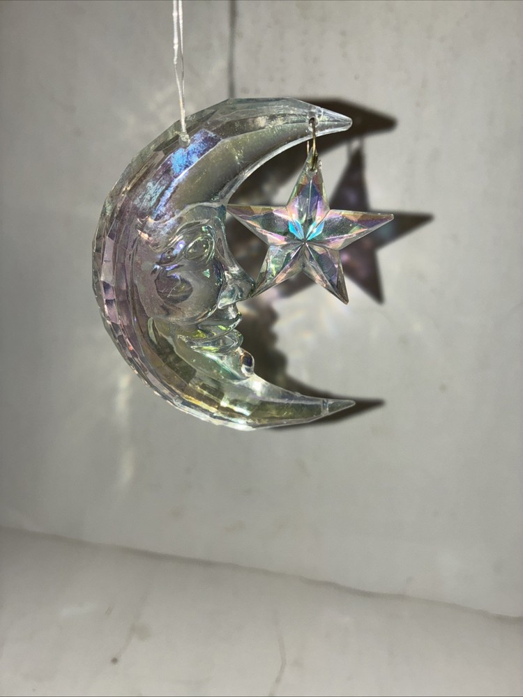 Wind Chime Decor Moon Stars Plastic