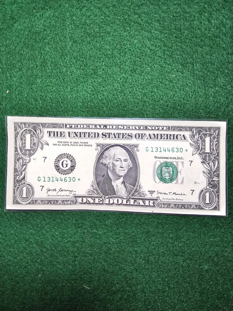 $1 Dollar Bill Star Note 2017A Series. Lower Mintage. Nice Circ