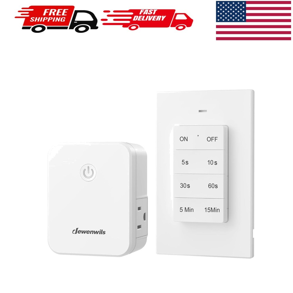 Garbage Disposal Wireless Switch, Buckle Design & Removable Remote Control Outle