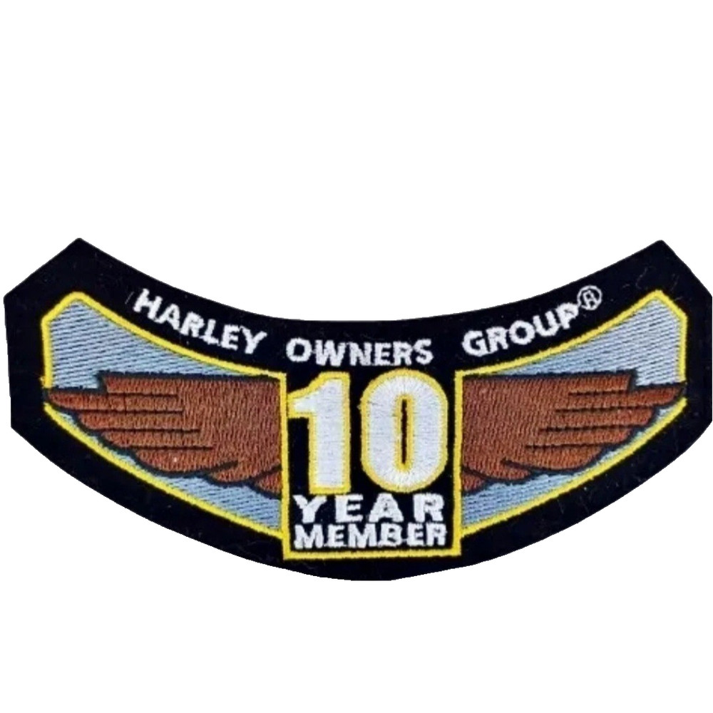 Harley-Davidson Rocker Patch Harley Owners Group HOG 10 Year Member