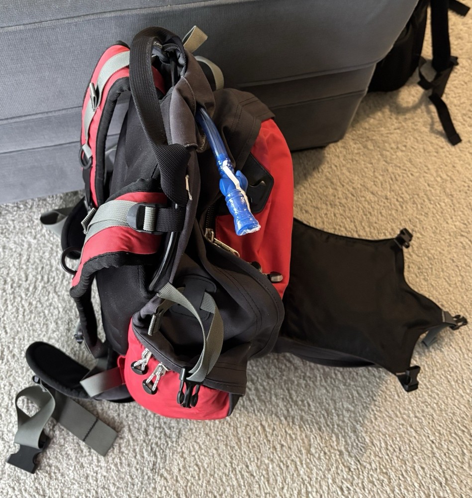 REI Alpine Mountain Backpack. Slightly used red and black Backpack.
