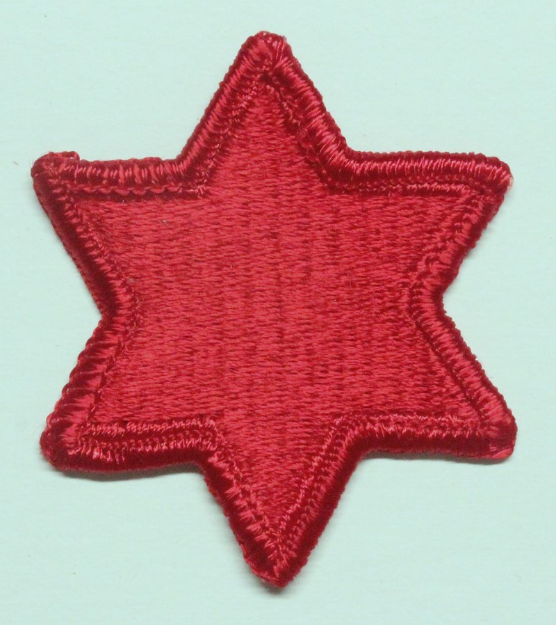 Army Patch: 6th Infantry Division - merrowed edge