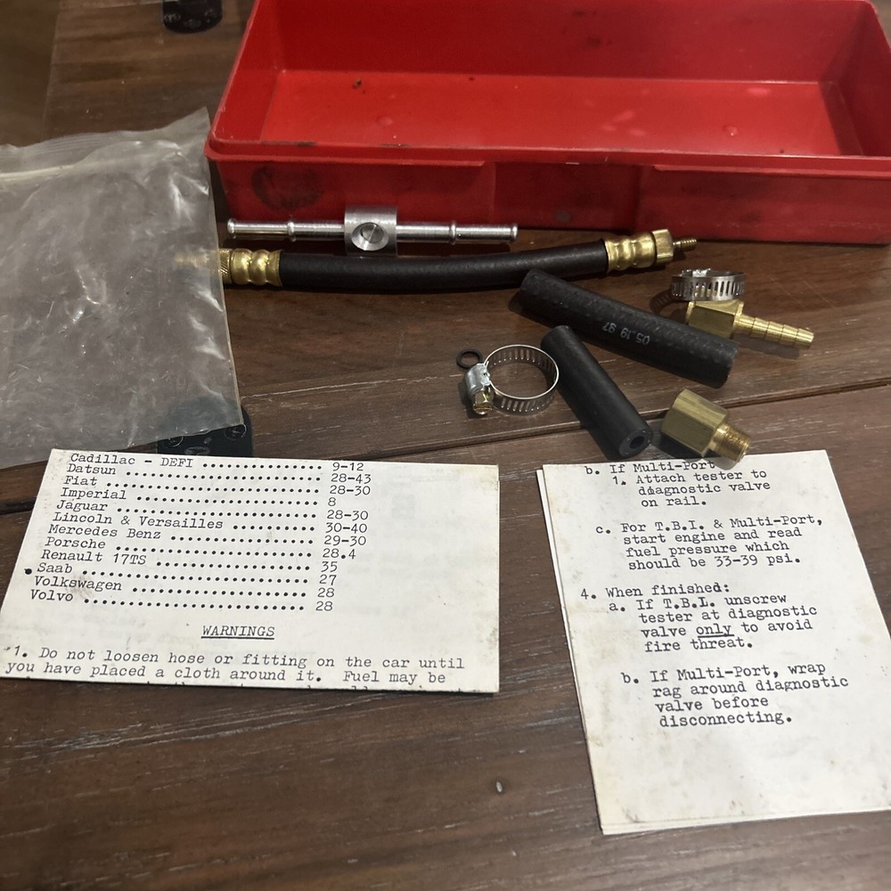 Matco Tools Fuel Injector Tester (FIT13APB) Incomplete
