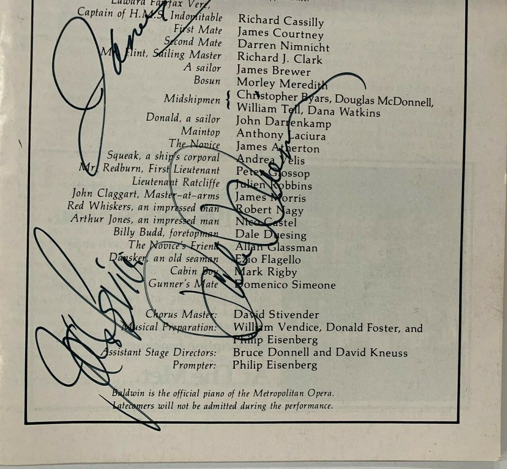 JAMES LEVINE + 3 Others Signed April 1984 Metropolitan Opera Program Stagebill