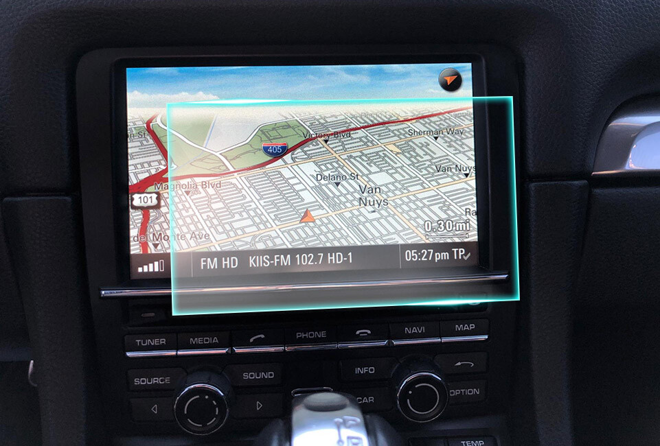 Crystal Clear Screen Protector for 2013 Porsche Boxster Vehicle Navigation