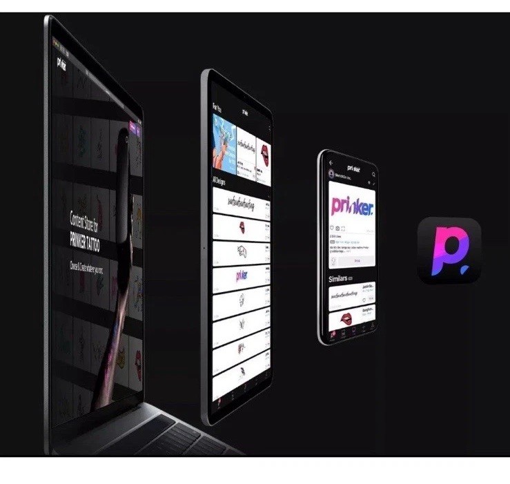 New Sealed Prinker S Color 3-D Custom Temporary Tattoo Device