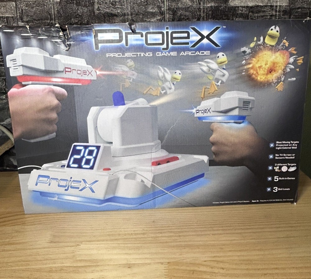 ProjeX Projecting Game Arcade Interactive Laser Animated Target - open box