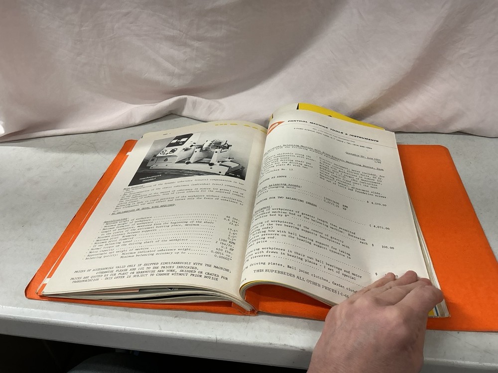Pantool Machine Tools & Instruments Catalog Manual Lathes Grinders Balancing
