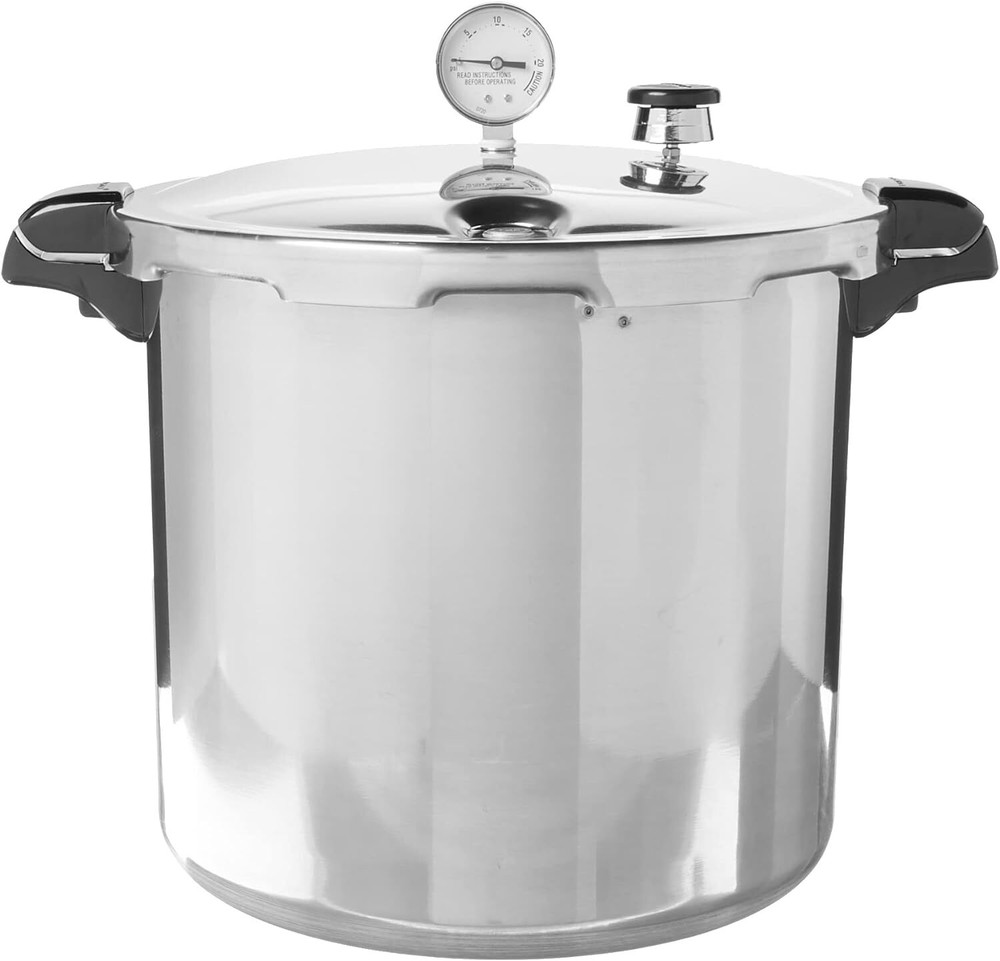 23-Quart Induction Compatible Pressure Canner, Silver, Aluminum