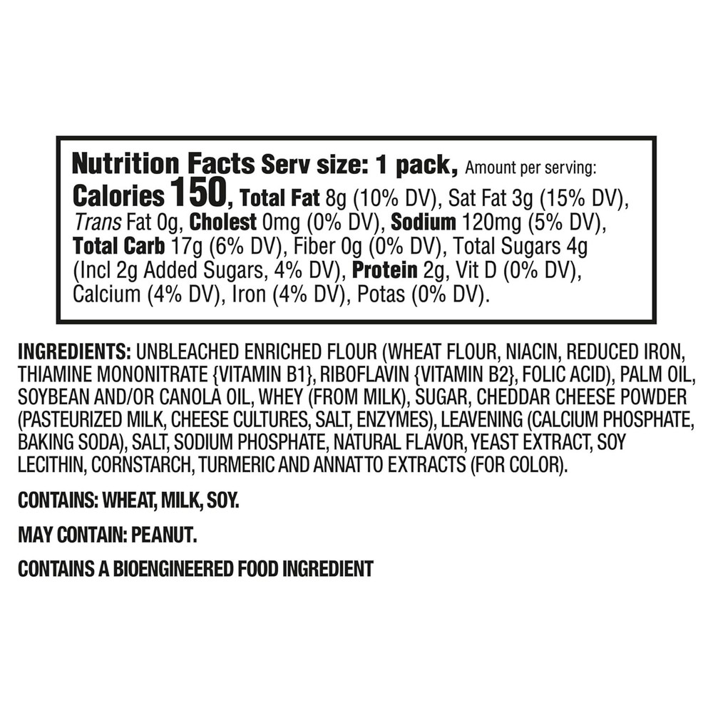 Bits Cheese Sandwich Crackers - 48 Convenient Snack Packs for On-the-Go