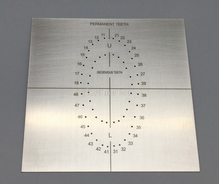Dental Rubber Dam Sheet Frame Bracket Plastic Foldable S.S. Frame Template Punch