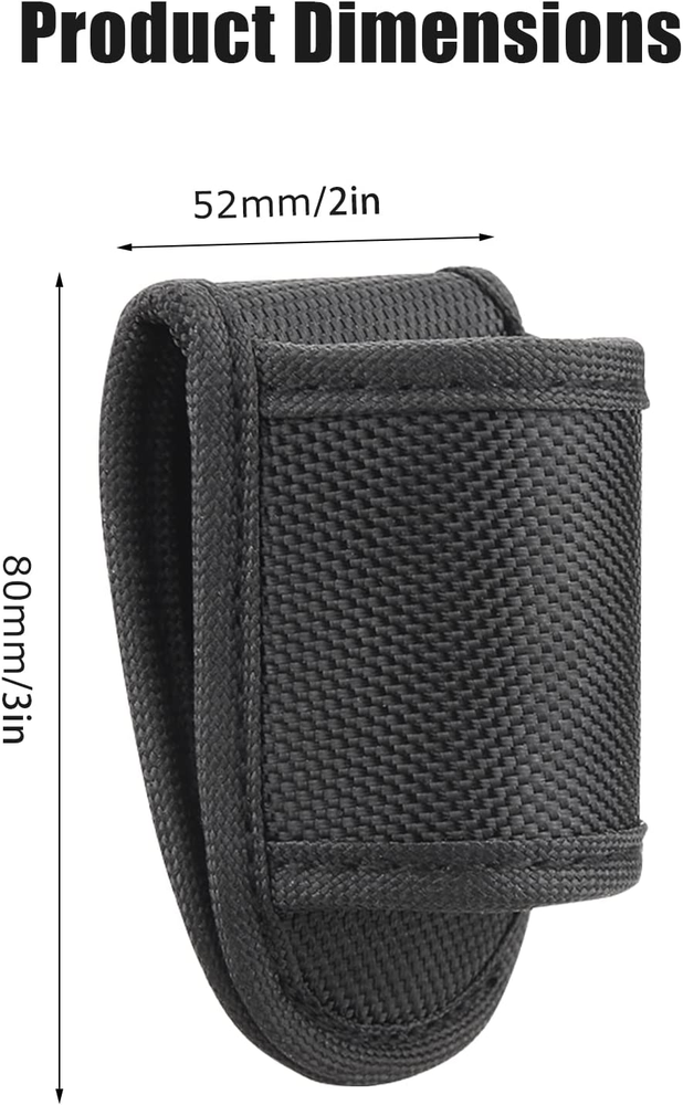 Flashlight Holster for Duty Belt, Open Top D Cell Compact Light Holder Case, Nyl