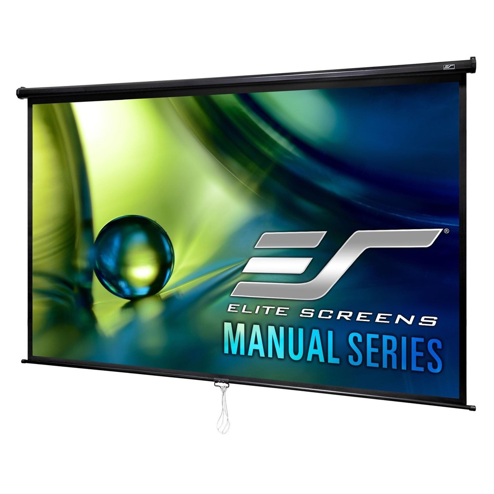 Elite Screens Manual Series, 84-INCH 16:9, Pull Down Manual Projector Screen ...
